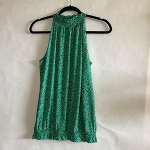 Adrianna Papell mock neck sleeveless blouse size L